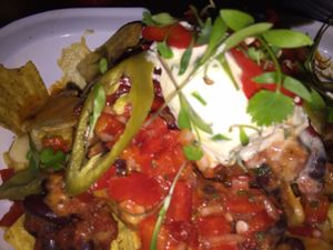 vegan nachos at Lucky Pig - Paradise Palms in Edinburgh