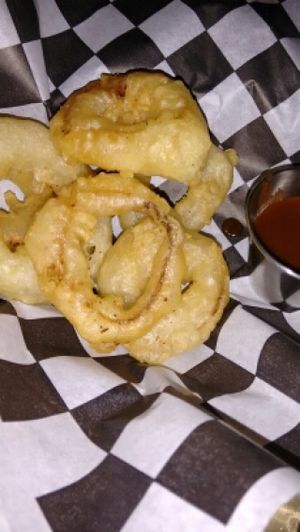 majic rings of onion. at Lucky Pig - Paradise Palms in Edinburgh