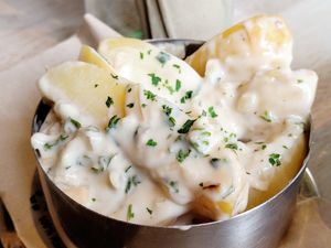 Potato salad at Lucky Pig - Paradise Palms in Edinburgh