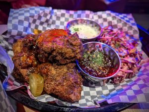 Southern fried seitan at Lucky Pig - Paradise Palms in Edinburgh