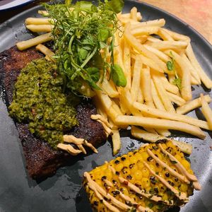 Steak frites  at Lucky Pig - Paradise Palms in Edinburgh