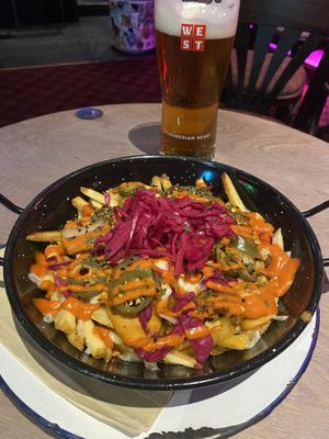 Philly cheesesteak fries   at Lucky Pig - Paradise Palms in Edinburgh