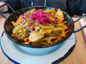 Loaded fries   at Lucky Pig - Paradise Palms in Edinburgh