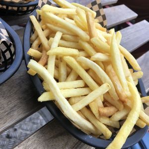 Huge fries   at Lucky Pig - Paradise Palms in Edinburgh