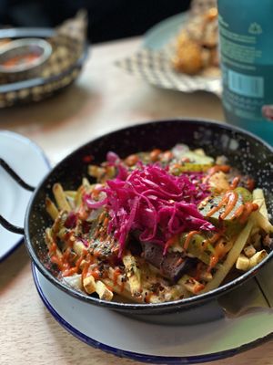 Philly Cheesesteak Fries - Lucky Pigs-Paradise Palms, Edinburgh  at Lucky Pig - Paradise Palms in Edinburgh