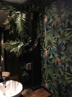 the toilet wallpaper  at Lucky Pig - Paradise Palms in Edinburgh