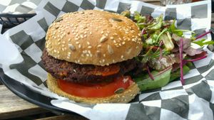 Burger at Lucky Pig - Paradise Palms in Edinburgh