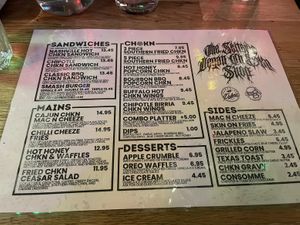 Carta entera vegana  at Lucky Pig - Paradise Palms in Edinburgh