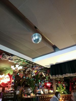 disco ball at Lucky Pig - Paradise Palms in Edinburgh