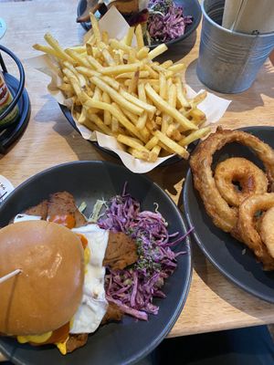 Reuben and rings  at Lucky Pig - Paradise Palms in Edinburgh