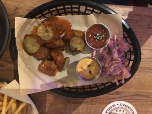 Seitan chunks at Lucky Pig - Paradise Palms in Edinburgh