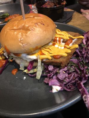 Vegan burguer at Lucky Pig - Paradise Palms in Edinburgh