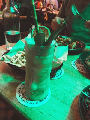 Vegan pina colada  at Lucky Pig - Paradise Palms in Edinburgh