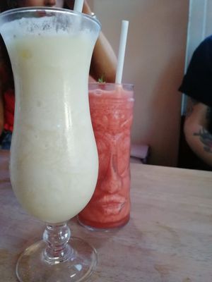 Pinacolada and Strawberry Daiquiri at Lucky Pig - Paradise Palms in Edinburgh