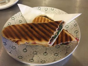 Vegan panini at Fox Cafe in Nottingham