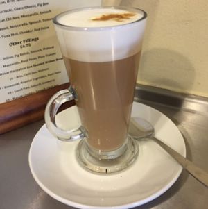 Soya latte at Fox Cafe in Nottingham