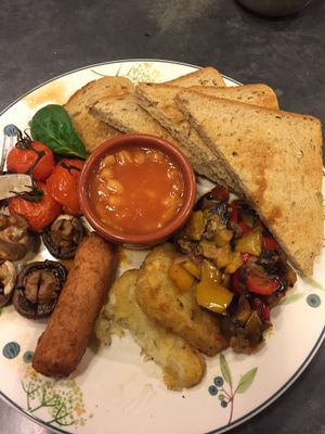 All day vegan breakfast at Fox Cafe in Nottingham