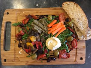 Vegan board at Fox Cafe in Nottingham