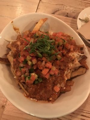 butter chikkn poutine at MeeT in Gastown in Vancouver