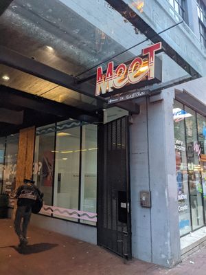 Sign at MeeT in Gastown in Vancouver