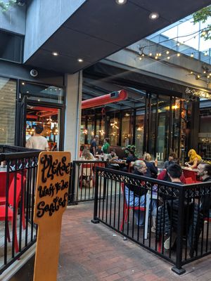 Entrance at MeeT in Gastown in Vancouver