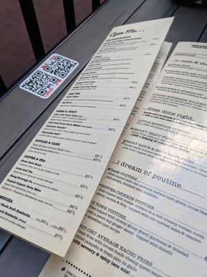 Menu at MeeT in Gastown in Vancouver