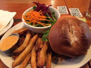 Burger  at MeeT in Gastown in Vancouver