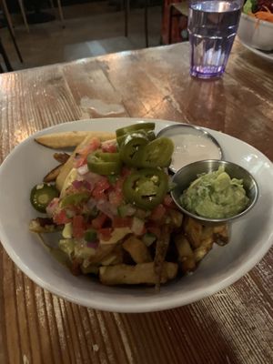 Nacho fries at MeeT in Gastown in Vancouver