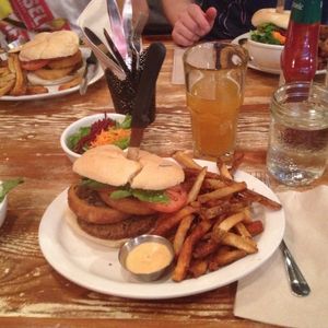 The classic Meet burger...sooo good! at MeeT in Gastown in Vancouver