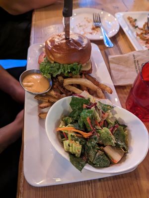 Burger at MeeT in Gastown in Vancouver