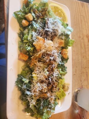 Caeser salad with pesto chik'n at MeeT in Gastown in Vancouver