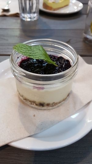blueberry cheesecake  at MeeT in Gastown in Vancouver
