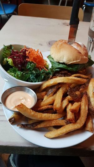 Beyond mear burger at MeeT in Gastown in Vancouver