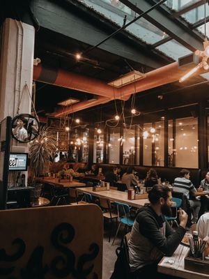 Inside at MeeT in Gastown in Vancouver