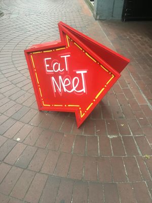 Nice play on ‘meet’. at MeeT in Gastown in Vancouver