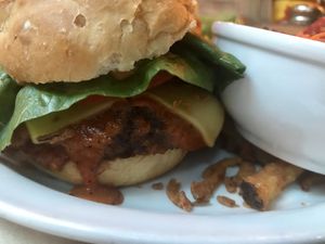 Crispy BBQ Burger 👌🏻 at MeeT in Gastown in Vancouver