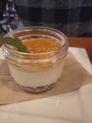 Cashew Cheesecake (mango) at MeeT in Gastown in Vancouver