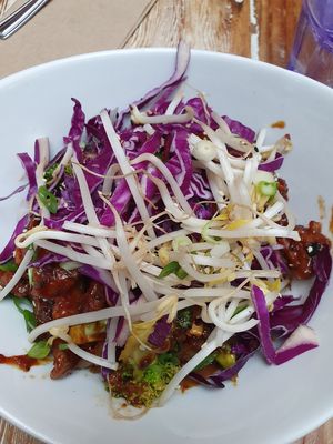 Beefless bowl at MeeT in Gastown in Vancouver