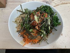 Korean plate at MeeT in Gastown in Vancouver