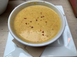 Vegetable soup at MeeT in Gastown in Vancouver