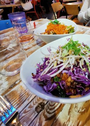 Beefless bowl and noodly thai at MeeT in Gastown in Vancouver