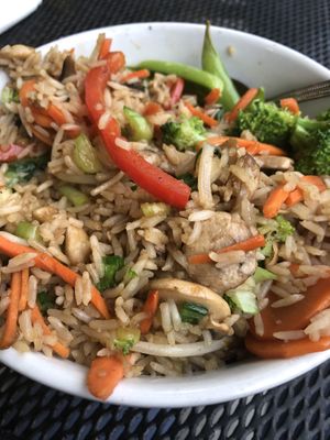 Veggie stir fry with extra veggies at Wok The FuZn in Jacksonville