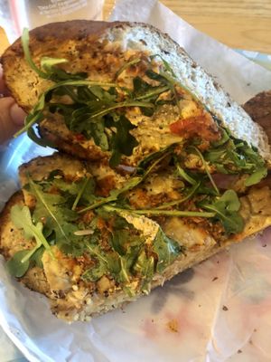 “GOAT” tempeh sandwich at The Kitchen Factory in Cincinnati