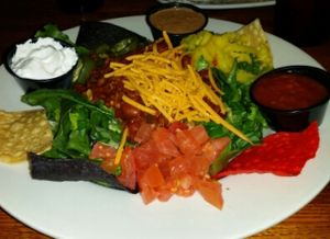 veggie taco salad at Allyn's Cafe in Cincinnati