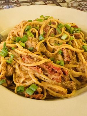  Vegan Pasta Mardi Gras  at Allyn's Cafe in Cincinnati