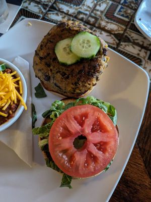 Veggie burger at Allyn's Cafe in Cincinnati