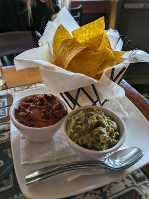 Chili con queso and guacamole at Allyn's Cafe in Cincinnati