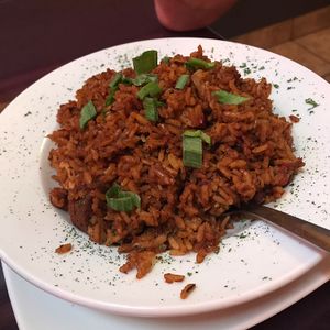 Vegan jambalaya at Allyn's Cafe in Cincinnati