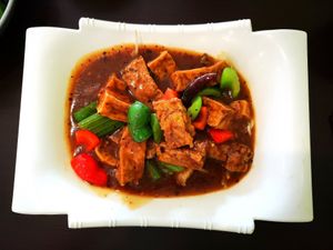 Szechuan Tofu - vegan at Formosa Vegetarian Eating House in Kardinya