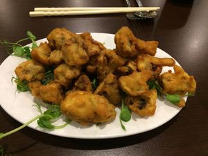 Fried mushrooms at Formosa Vegetarian Eating House in Kardinya